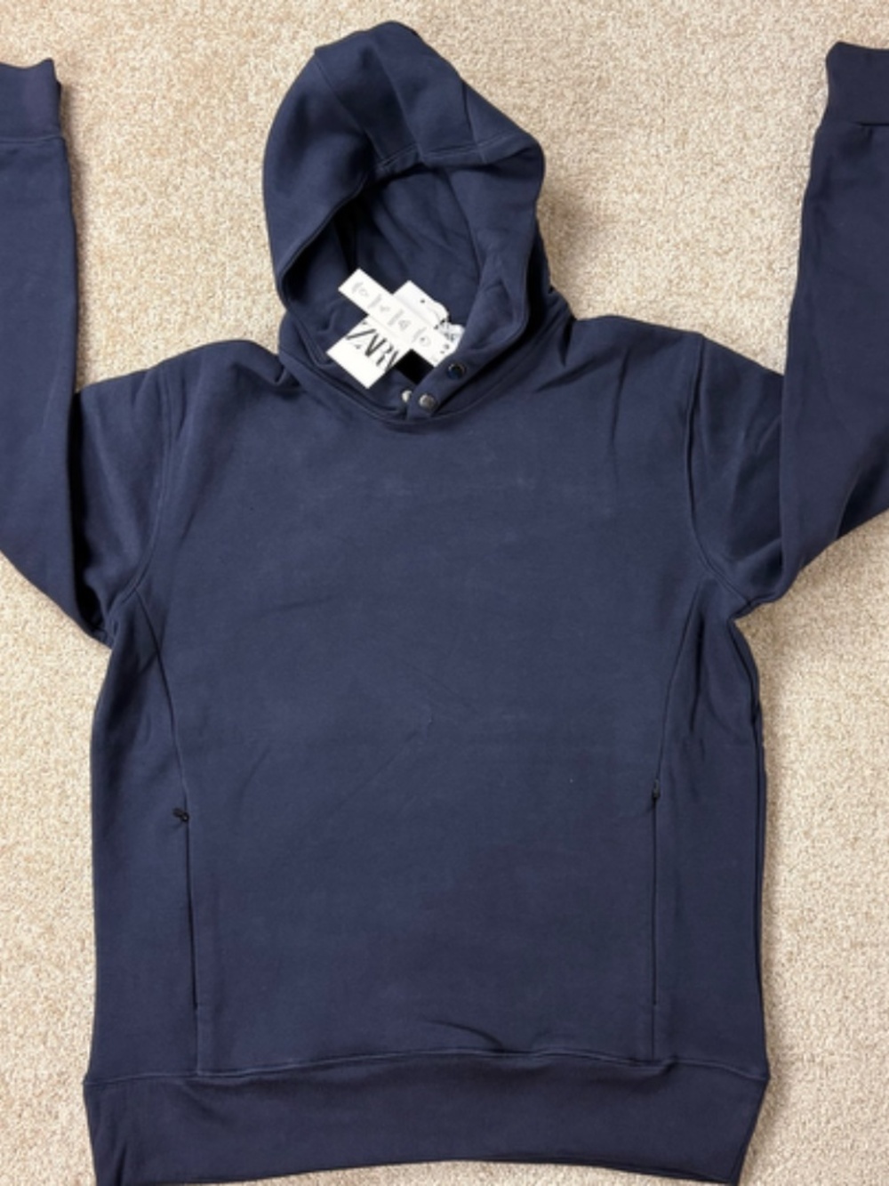Brand New Zara Men's Hoodie – Navy Blue (M, L, XL, XXL)
